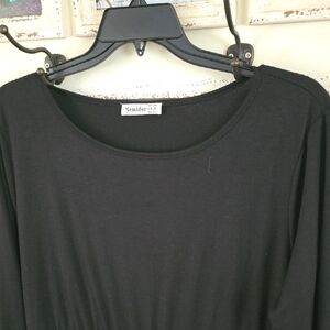Nemidor Black Scoop Neck Long Sleeve Tee